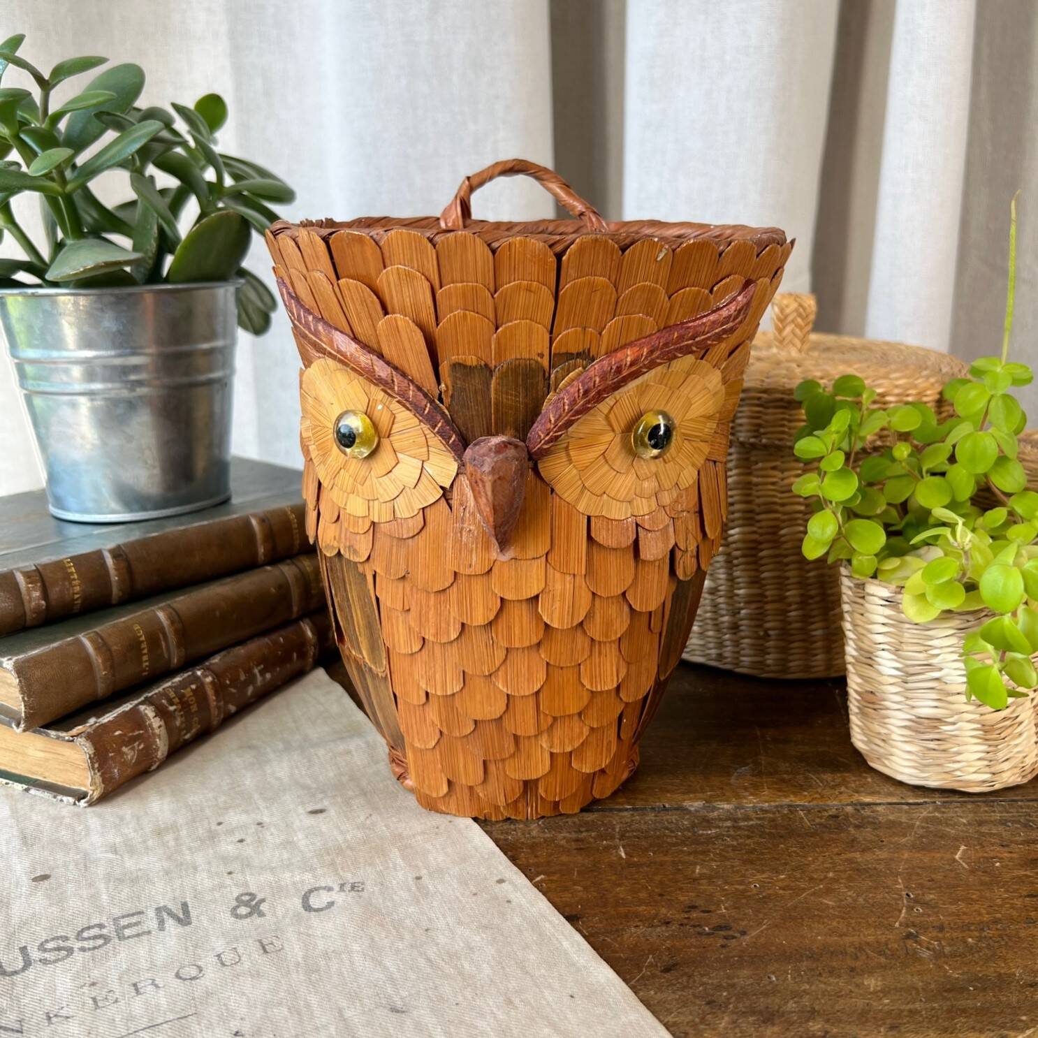 Vintage “owl” basket