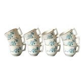 Set of 12 porcelain cups
