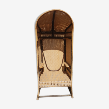 Beach cabin armchair caned