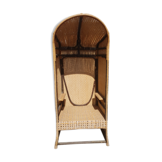 Beach cabin armchair caned