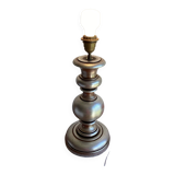 Turned wood lamp base - vintage