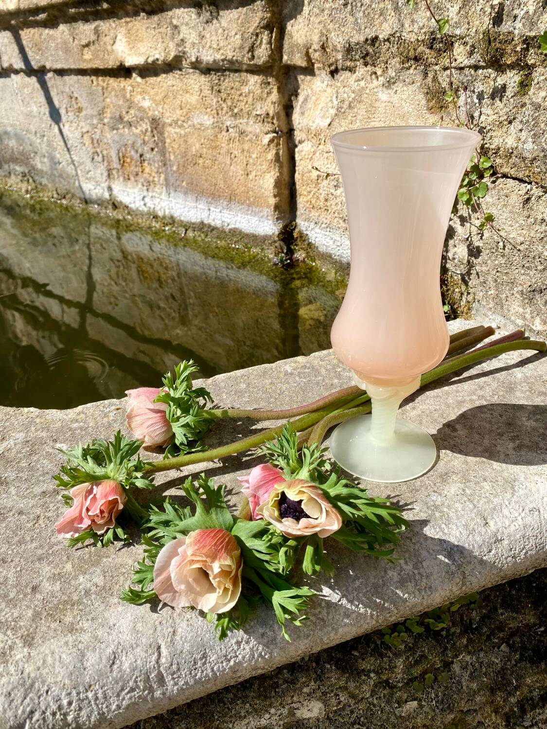 Powder pink vase