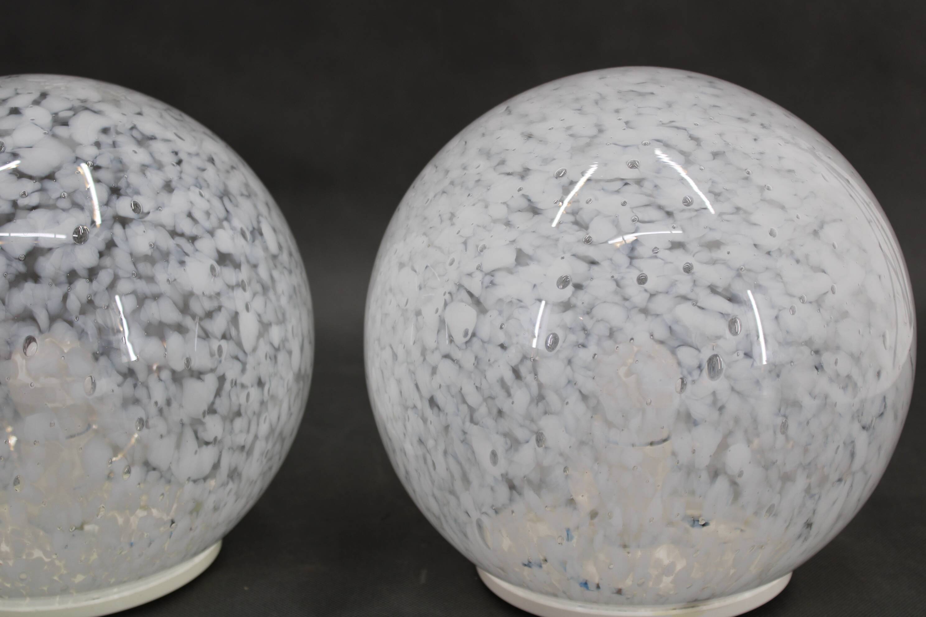 1980s Glass Globe Table Lamp , 3items available