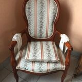 Set of 2 armchairs type cabriolet
