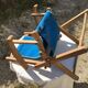 Small folding canvas children's armchair for beach camping