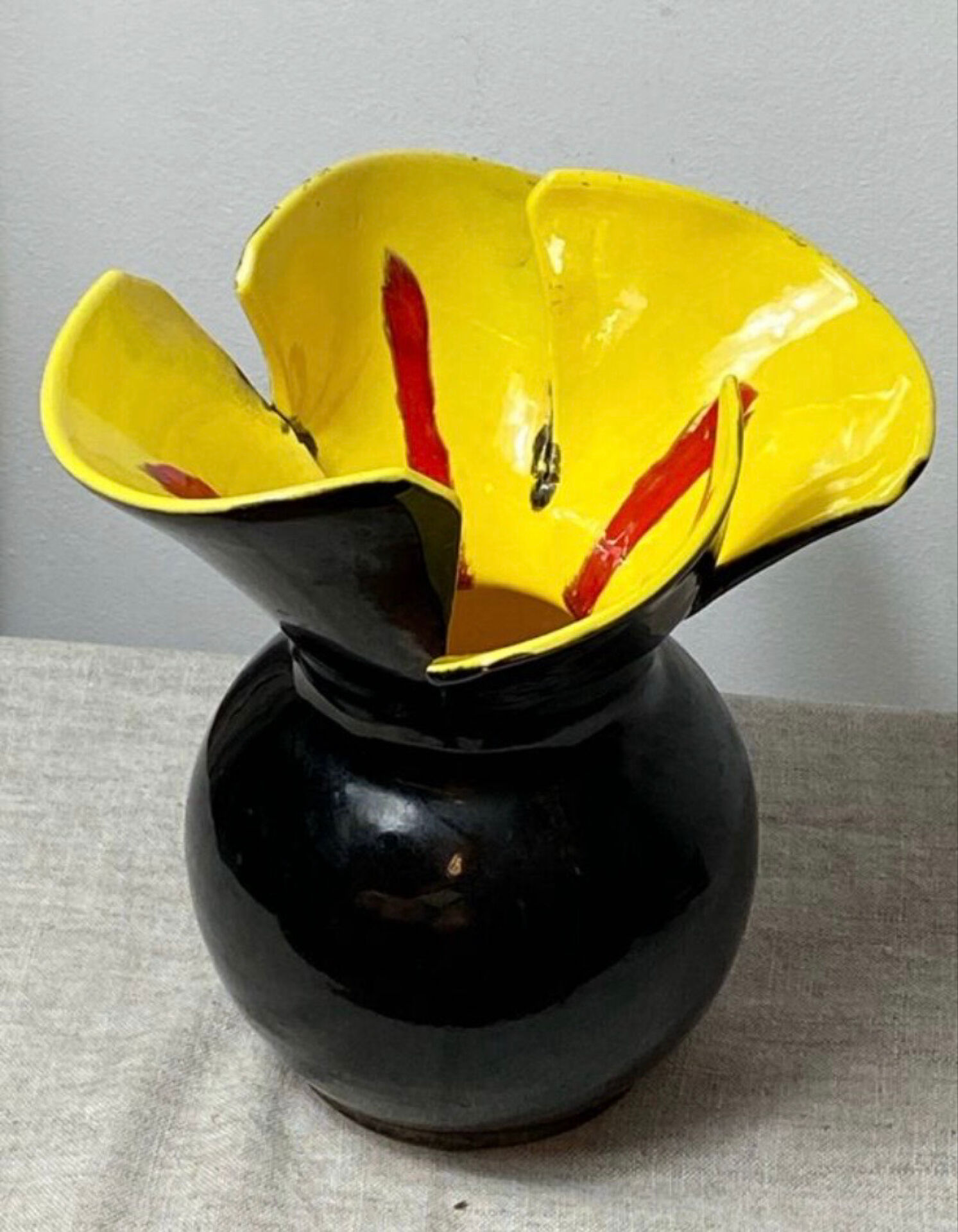 Vase fleur en céramique Vallauris