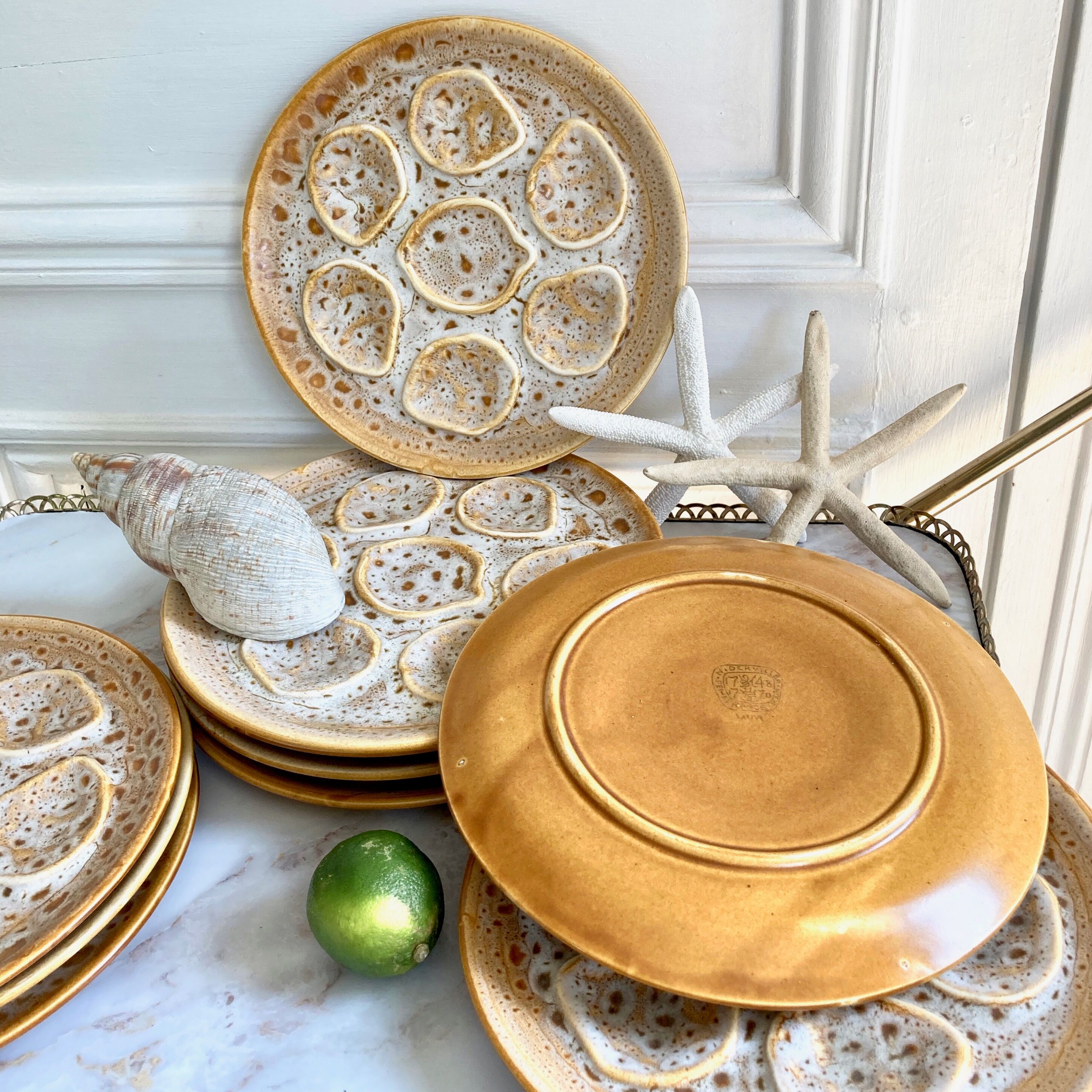 11 Niderviller oyster plates