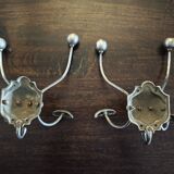 Cast iron and metal wall coat rack with hooks - Late 19th century