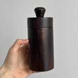 Old brutalist style wooden pot.