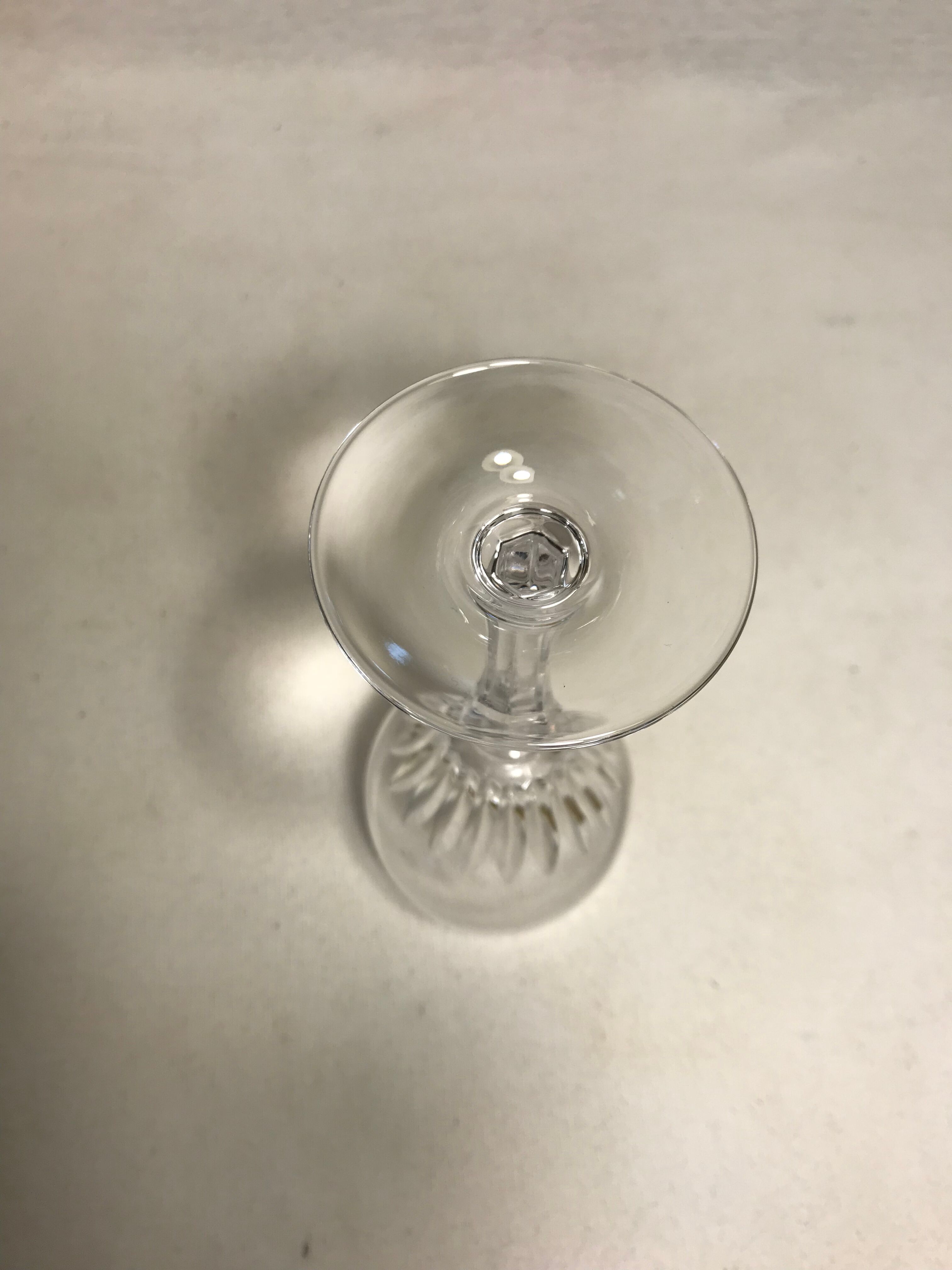 Set of 12 crystal port wine stemware of sevres France