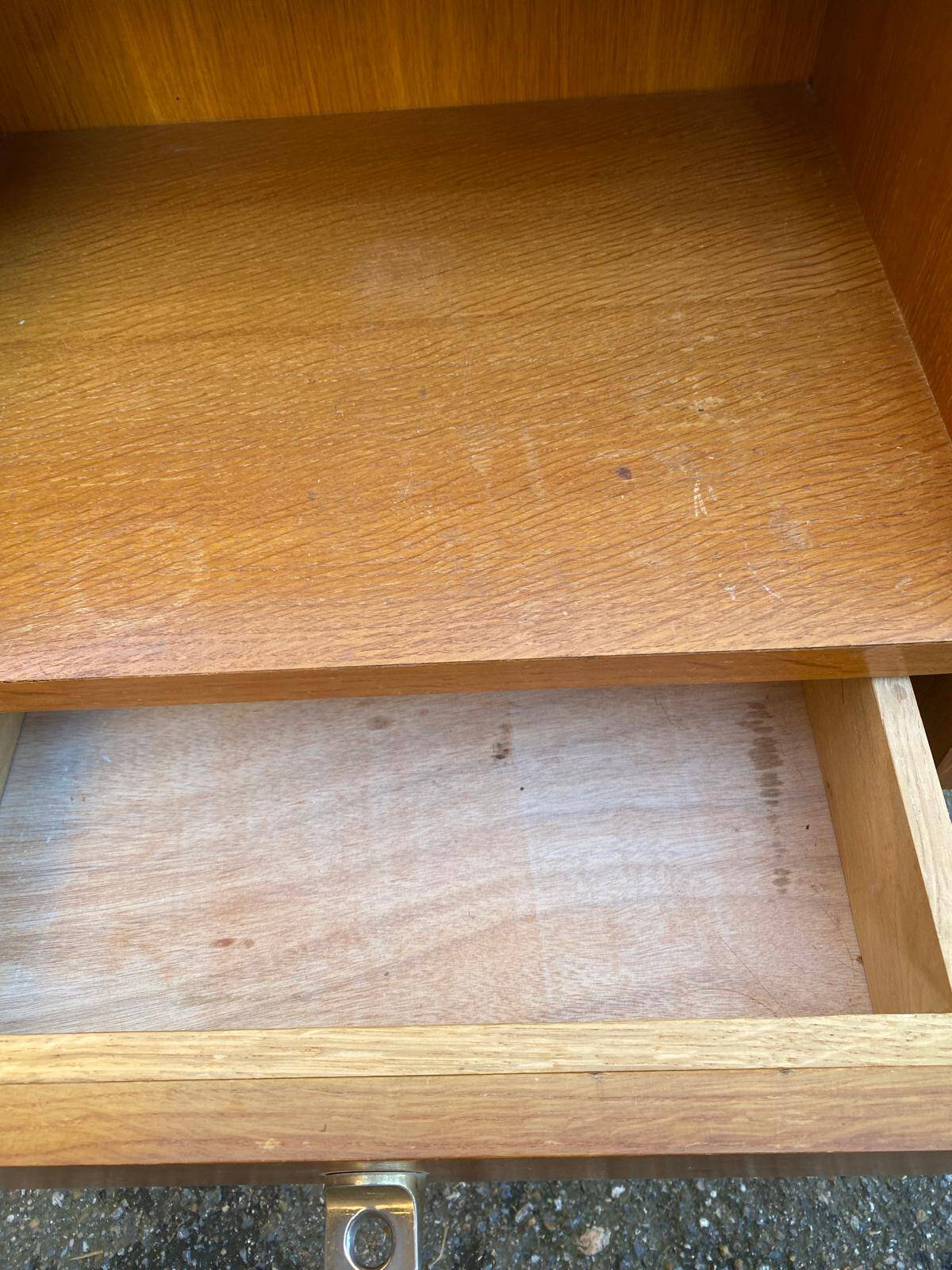 1970s Scandinavian oak bedside table