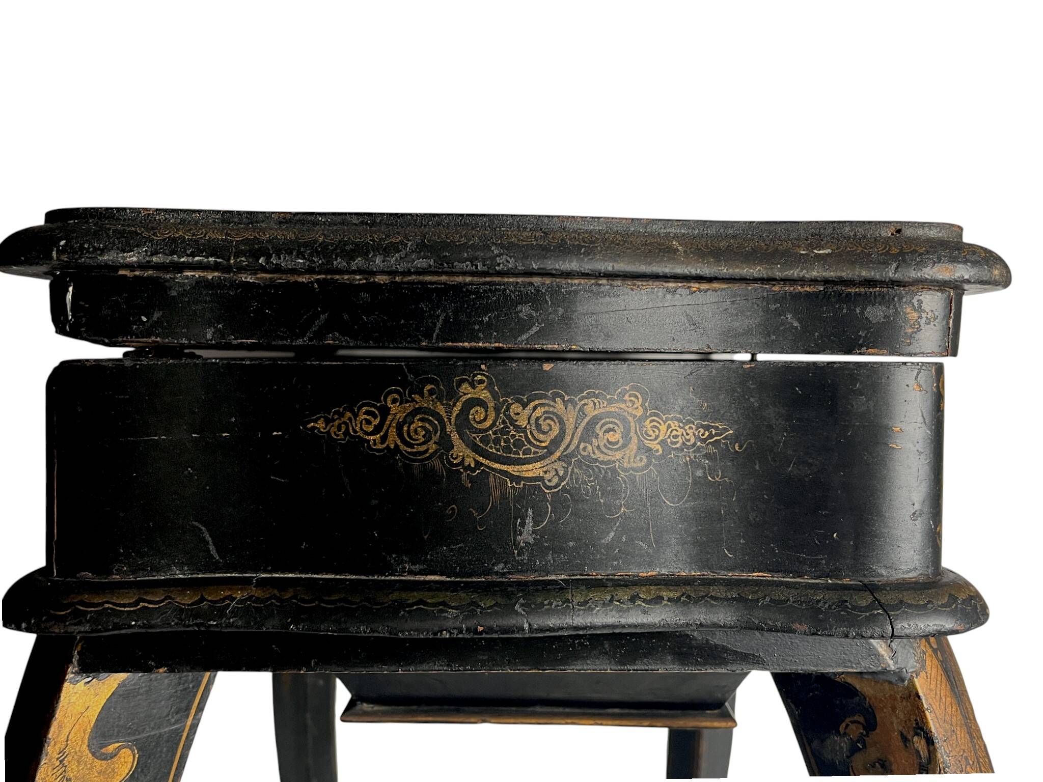 Former worker Napoleon III blackened wood mother-of-pearl 19th century