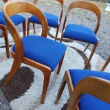 Set oval table Baumann Gondola 6 chairs years 70
