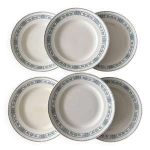 lot de 6 assiettes plates - anciennes