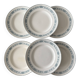 Set of 6 antique flat plates Moulin des Loups & Hamage model P
