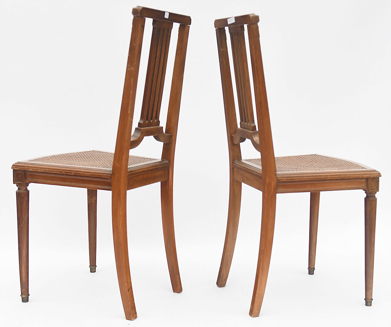 Pair of chairs canned from the 1900s period