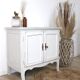 Meuble ancien en bois blanc et doré