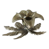 Flower candlestick Leaf base brass