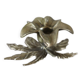 Bougeoir fleur en laiton