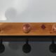 Wall-mounted coat rack with 3 ball hooks in solid pine – Scandinavian design