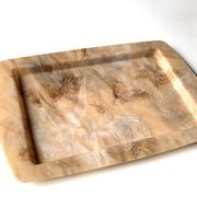 Plateau Maplic rectangulaire en plastique façon marbre , années 60