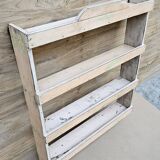 Burmese teak wall shelf