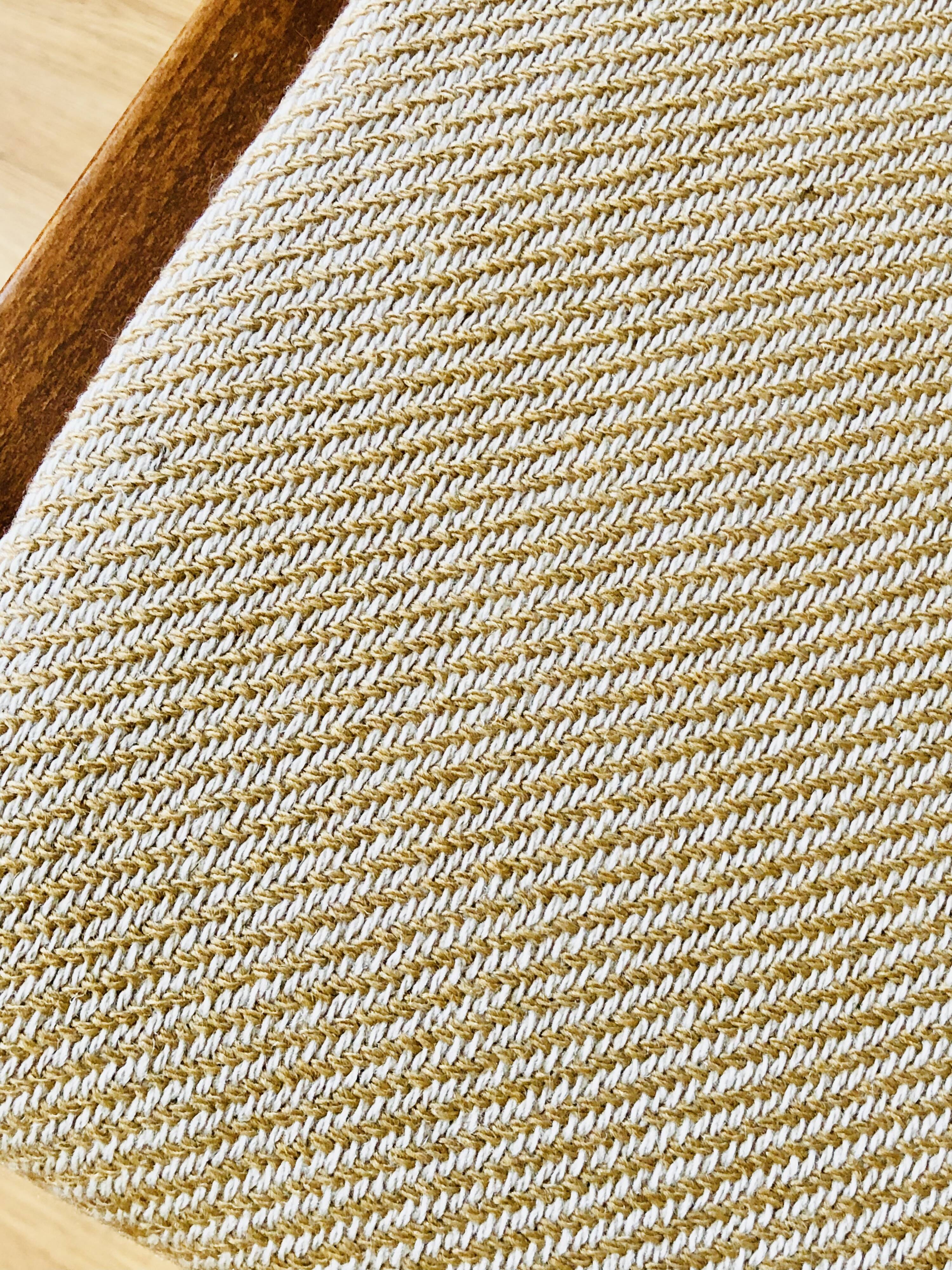 Set of 4 vintage chairs in teak and wool