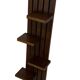 vintage wall shelf plant support, decoration oak wood