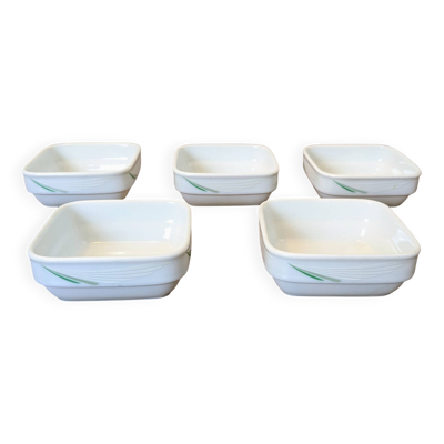 Set de 5 coupelles vintages de chez Eva Air en porcelaine de Noritake Japan