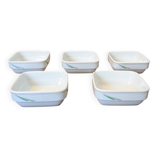 Set de 5 coupelles vintages de chez Eva Air en porcelaine de Noritake Japan