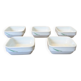 Set of 5 vintage bowls from Eva Air in porcelain from Noritake Japan