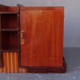 Cubist Art deco style mahogany sideboard