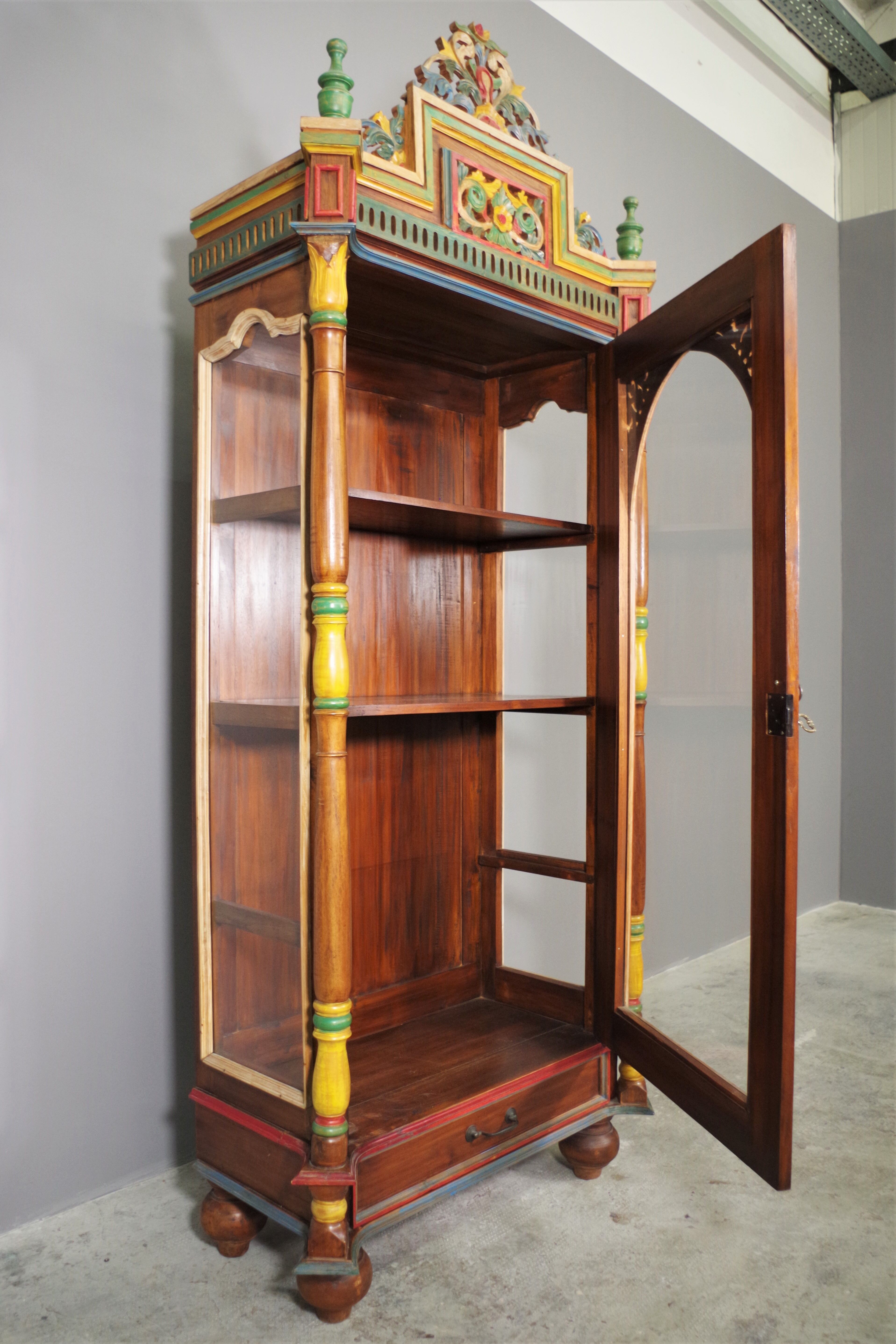 Carved wooden sideboard