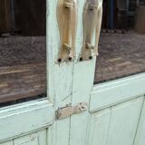 Ancienne armoire vitrée Art déco en teck birman