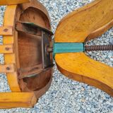 Vintage wood swivel office chair