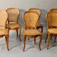 Suite of 6 chairs cannées en merisier Louis Philippe