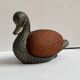 Vintage bronze duck lamp