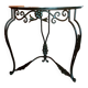 Wrought iron console half moon
