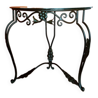 Wrought iron console 1/2 moon