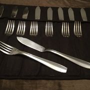 12 cutlery at art deco fish Christofle Atlas
