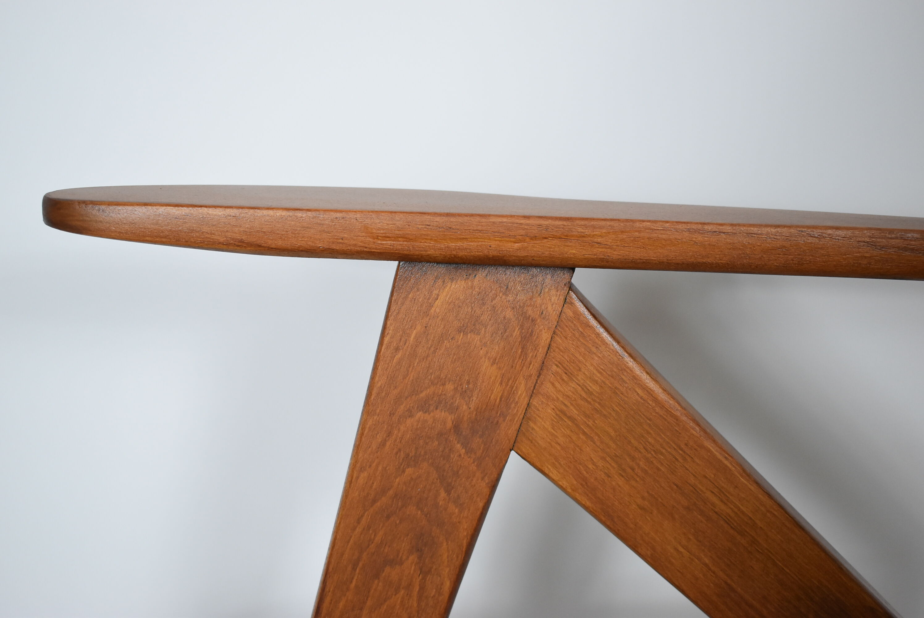 Restored compas armchair, green forest fabric, teak wood, 1960