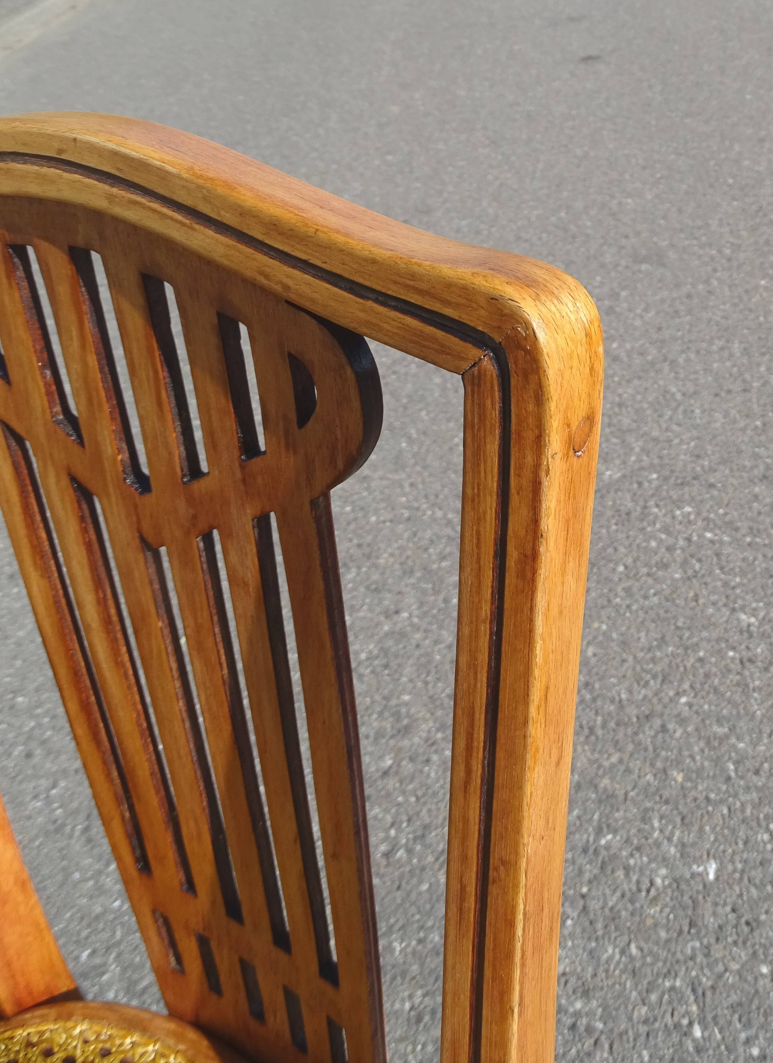 Set of 6 THONET chairs N°732 - 1914 - new canework - Viennese Secession.