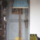 Florentine gilded wood floor lamp, floor lamp with lampshade