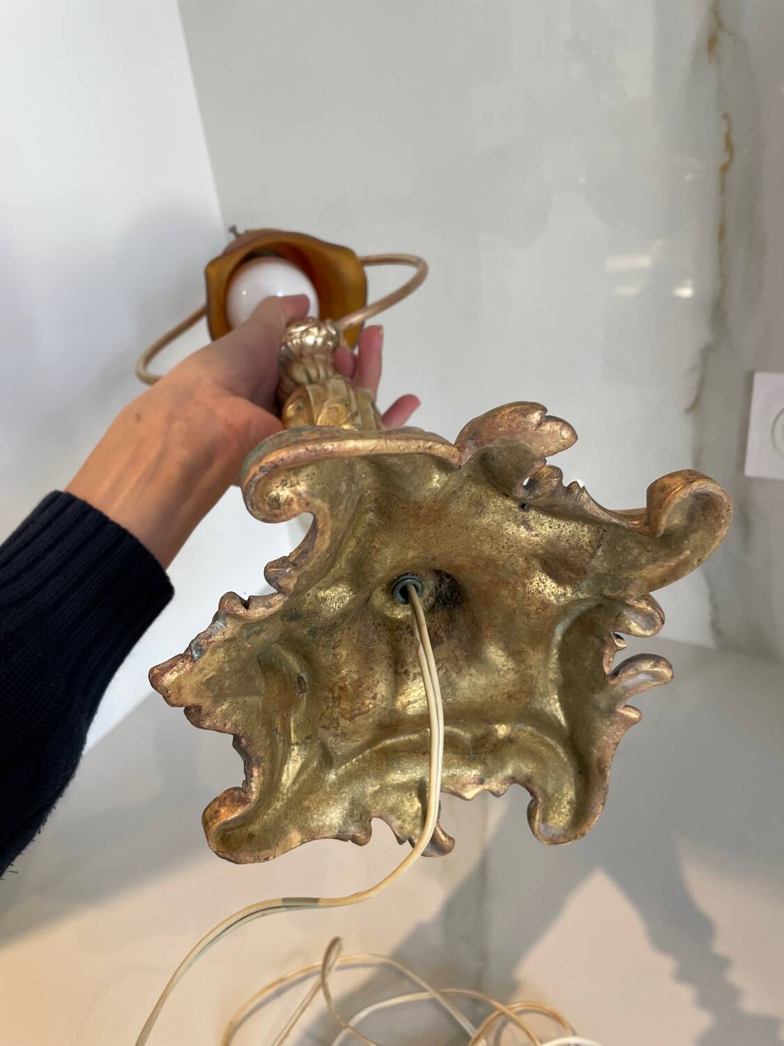 Beautiful lamp "the French glass" Art Nouveau