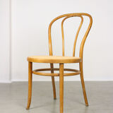 Vintage wide bentwood and cane chairs, set of 2