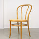 Vintage wide bentwood and cane chairs, set of 2