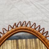 Italian rattan mirror 60's