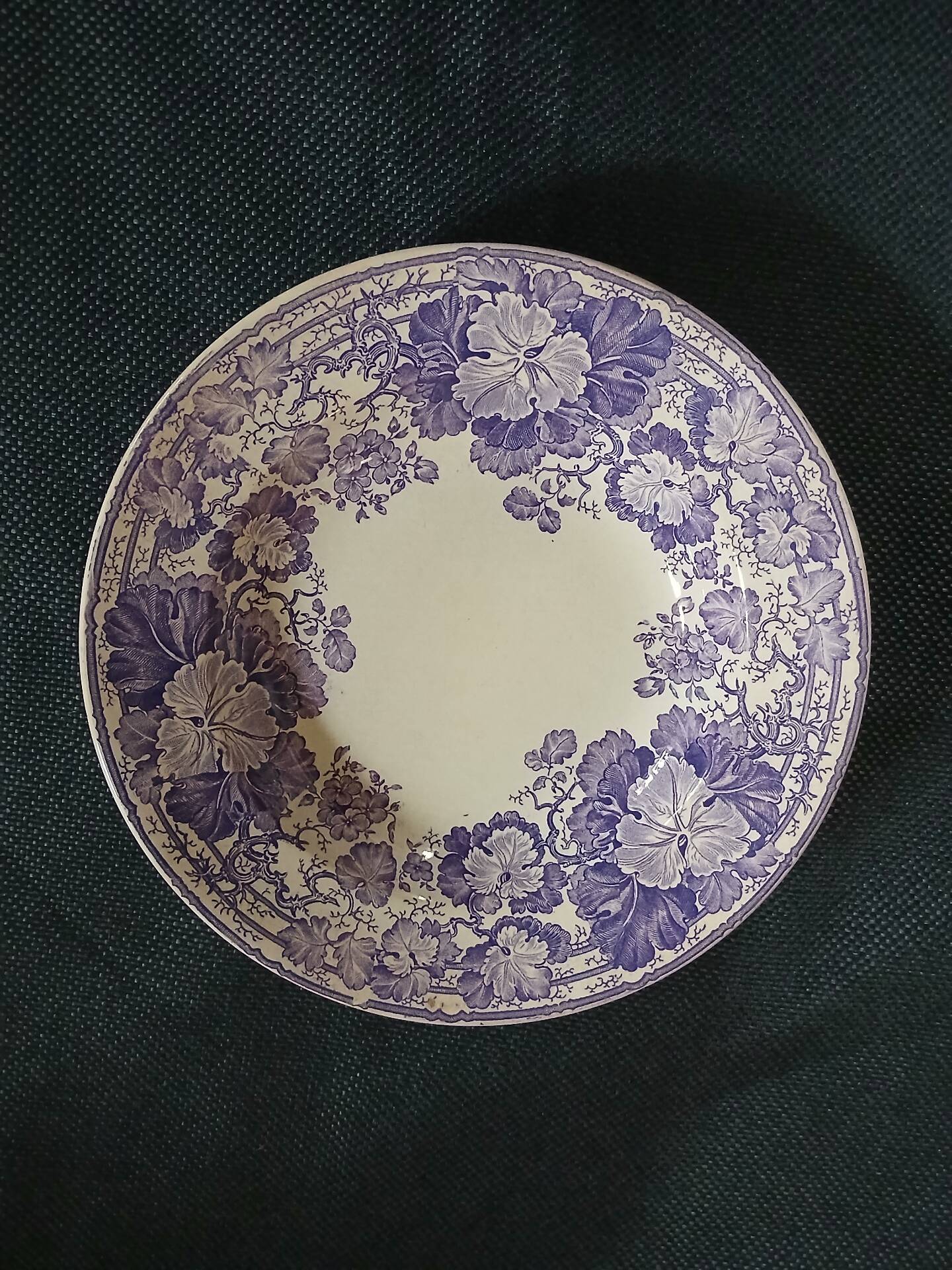 4 antique deep plates in ironstone