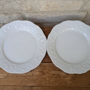 Set of 2 fruit motif plates P. Deshoulières in Limoges porcelain