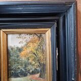 Enrique Atalaya (1851-1914), Spanish painter - Oil on cardboard - Landscape